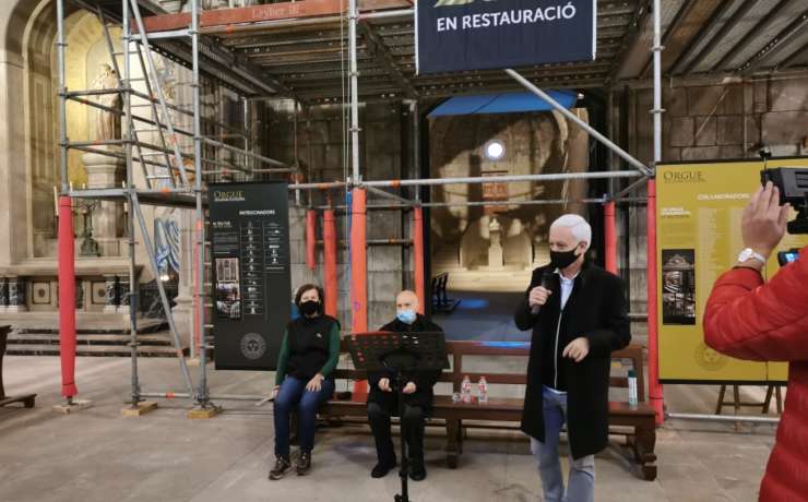 Roda de premsa per presentar l’estat actual de la restauració de l’orgue de la catedral de Solsona