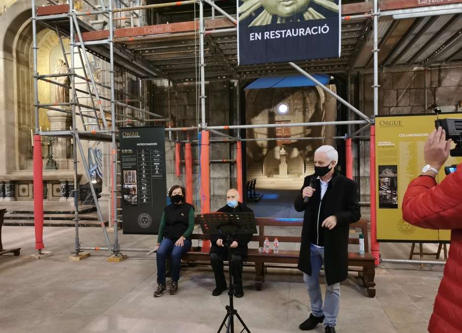 Roda de premsa per presentar l’estat actual de la restauració de l’orgue de la catedral de Solsona