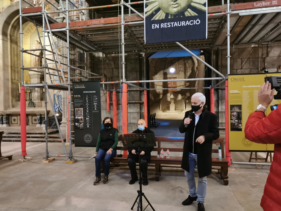 Roda de premsa per presentar l’estat actual de la restauració de l’orgue de la catedral de Solsona